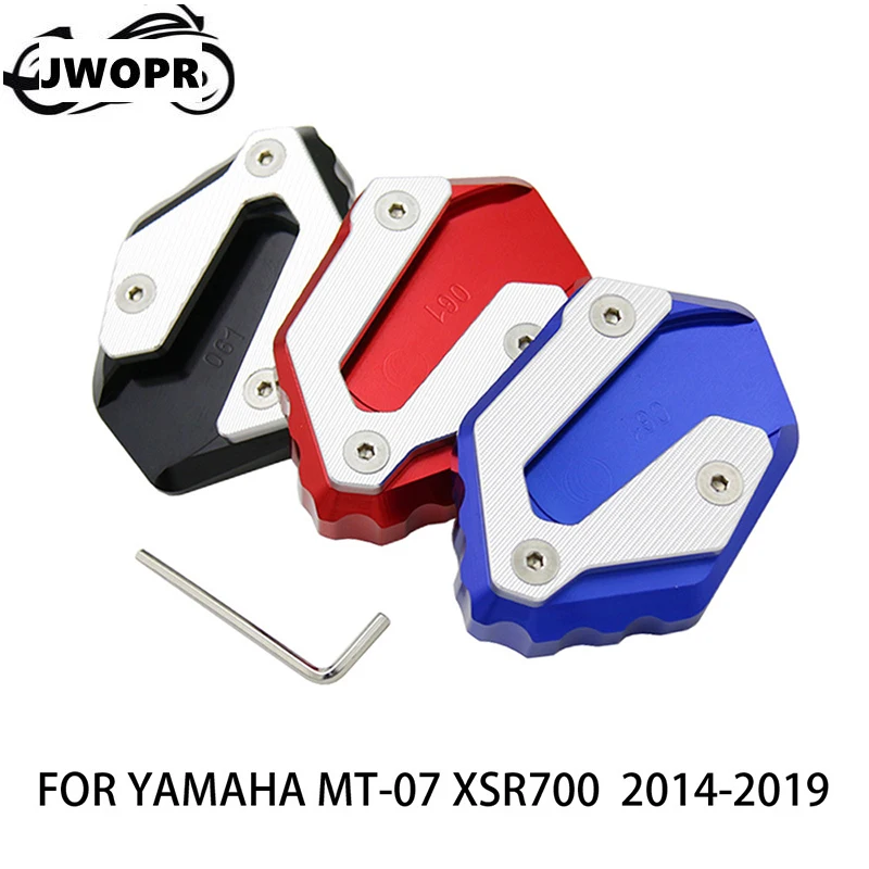 

JWOPR Motorcycle Foot Pad Side Support Single Foot Support Cushion Modified Parts for Yamaha Moto Cage MT-07 TRACER XSR700 FZ-07