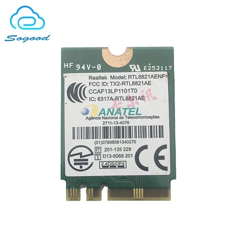 Беспроводная карта для Realtek RTL8821AENF 433M 2,4 и 5 ГГц 433M BT4.0 NGFF Wifi WLAN 802.11ac сетевая карта для Lenovo Y510 FRU 00JT482