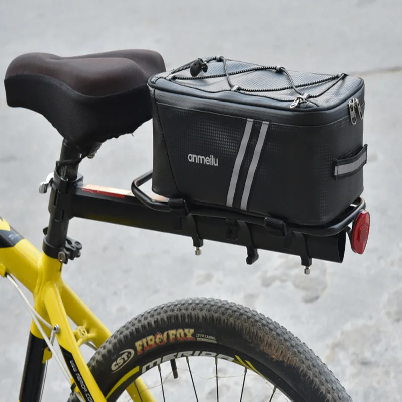 

8L Capacity Multifunction Waterproof Bicycle Back Seat Carrier PU Leather Pouch Electric Vehicles Accessories Storage Bag