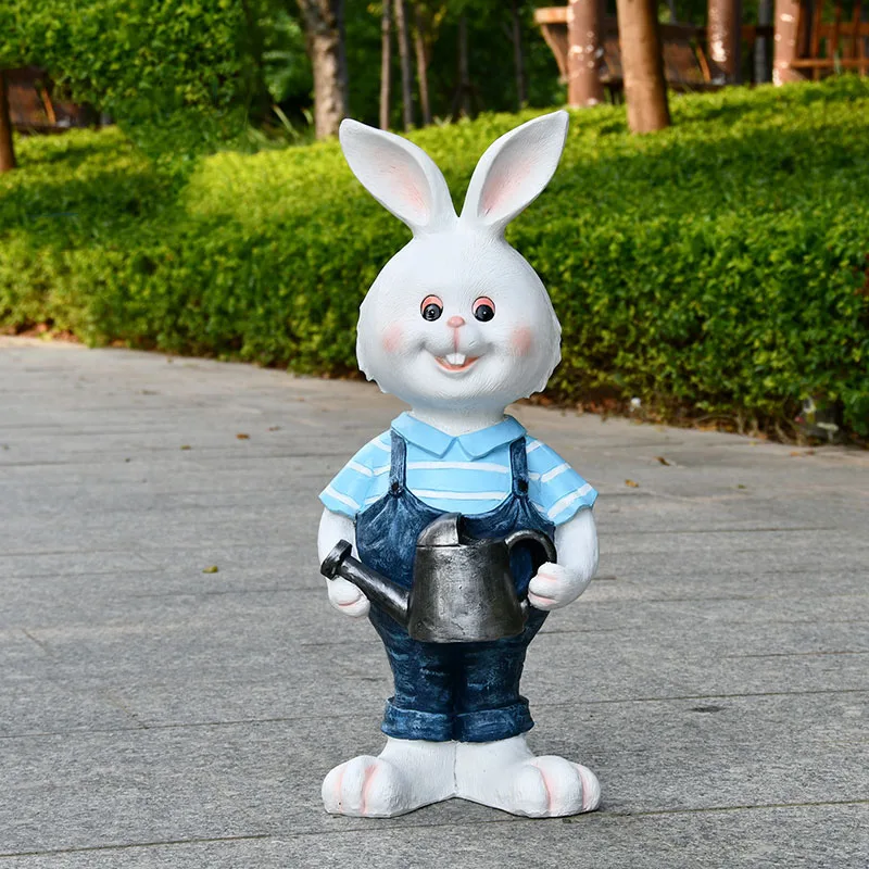 Cartoon Rabbit Decoration Garden Sculpture Outdoor Mountain Villa Farm Restaurant Courtyard Statue Handicrafts Creative Ornament