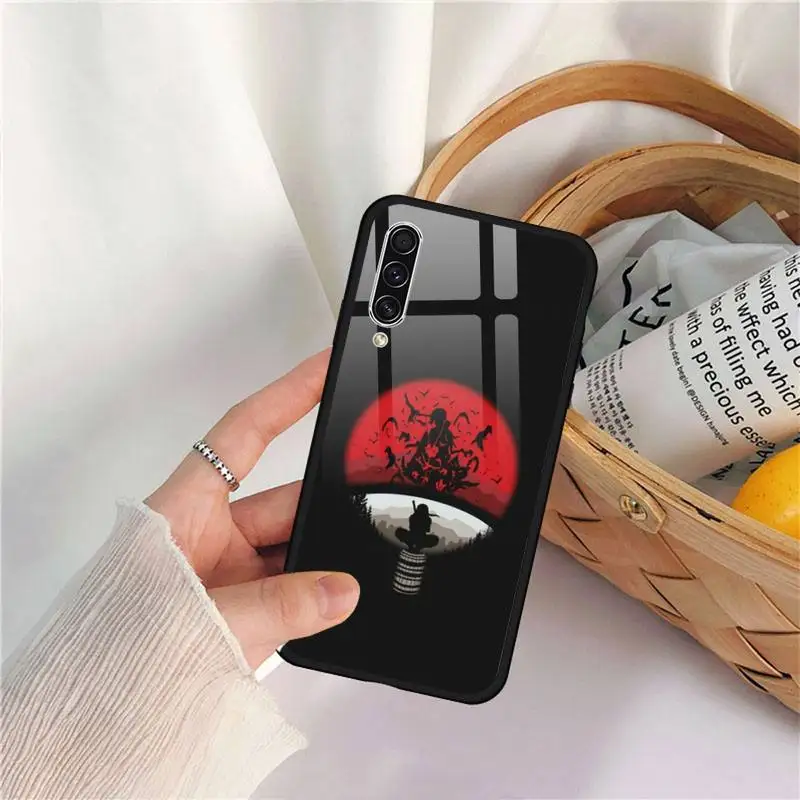 

Anime Sasuke Naruto Phone Case Tempered glass For Samsung S10 S20 plus Ultra E note8 note9 note10 pro
