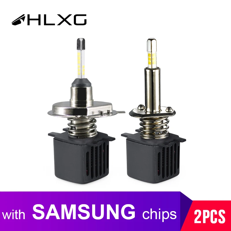 Hlxg с SAMSUNG CSP чипсы лампа H4 Led H7 4 стороны 9005 HB3 Hb4 H11 H8 H1 огни автомобиля 10000LM Туман