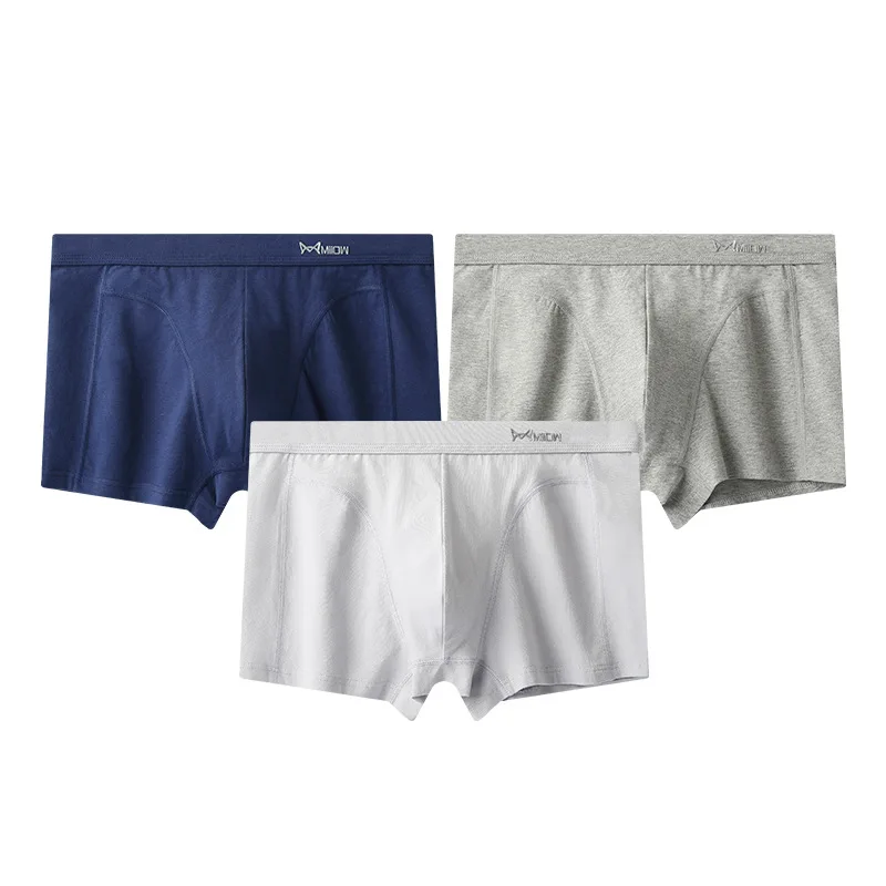 

MiiOW men's four-piece cotton underwear high-elasticity skin-friendly breathable moisture-absorbing boxer shorts antibacterial