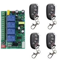 smart home ac85v 256v 4ch 10a relay wireless remote control switch receivertransmitter315433 mhz momentary