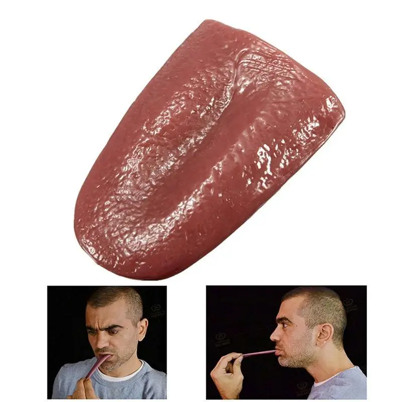 

Realistic Tongue Gross Jokes Prank Magic Tricks Halloween Horrible Magician Prop Fit for Gifts