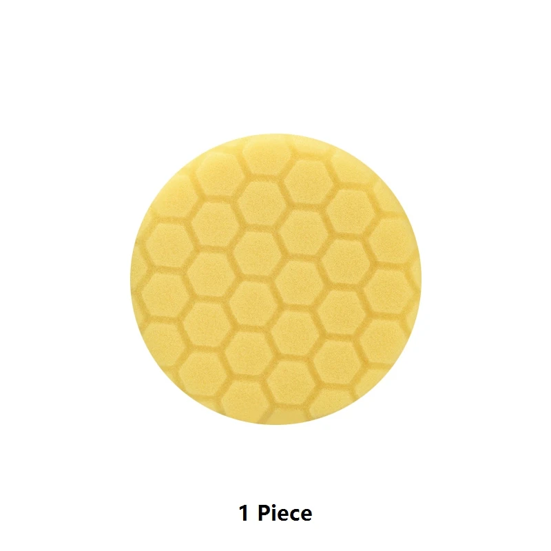 1 Piece Yellow Pad SPTA Автомобильная полировальная губка моющаяся " 5" " 7" полировальная Подушка самоклеющаяся высокая плотность импортная губка полировальная подушка - Цвет: 1 Piece Yellow Pad