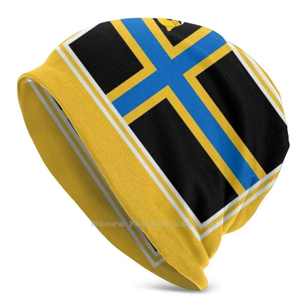 

Caithness Flag Gifts , Stickers & Products ( Gf ) Unisex Thin Knitted Beanie 3d DIY Hats British County Flags British County Fla