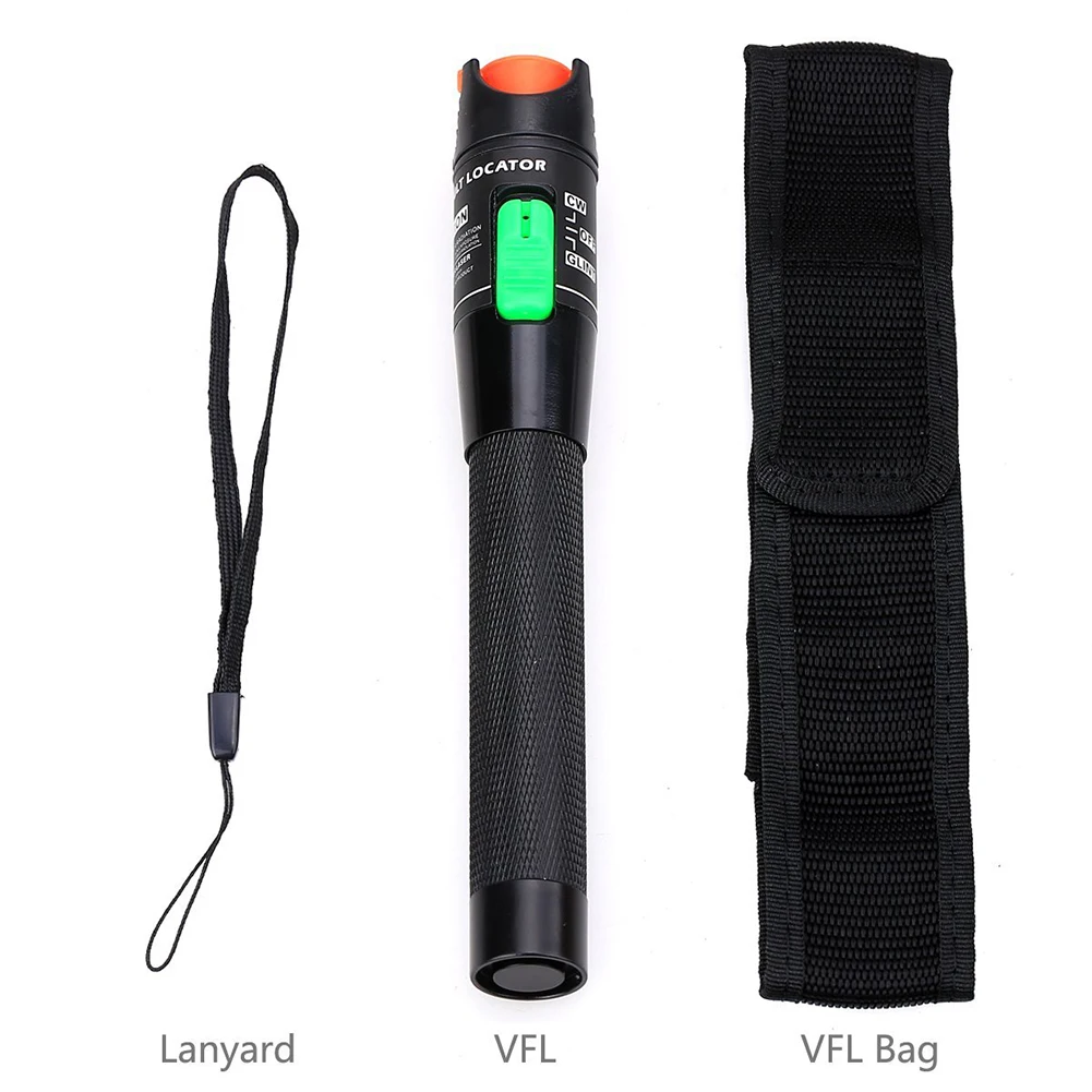 

Portable Fiber Optic Cable Tester Red Light Source Visual Fault Locator-Pen Type 30mW 30km for Network Tester Detector Meter