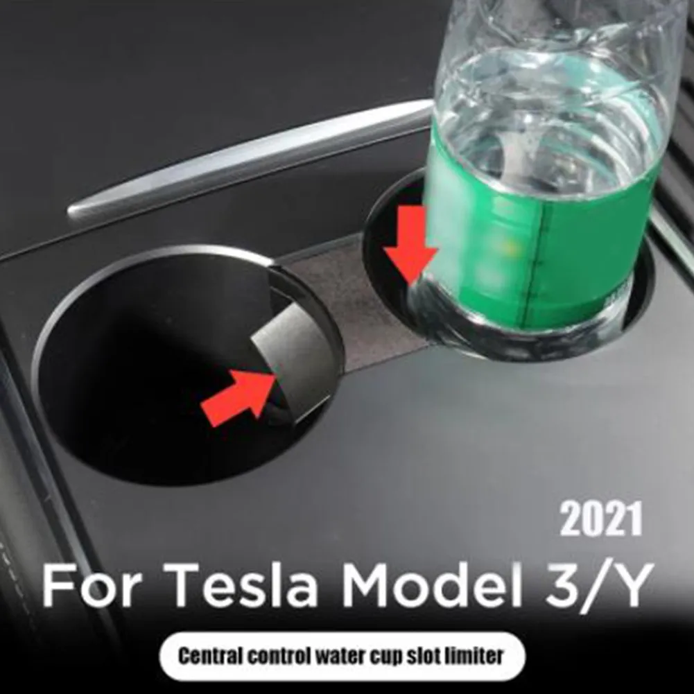 

1 Pc Water Cup Holder Divider For Tesla Model 3 2021 Model Y High Quality
