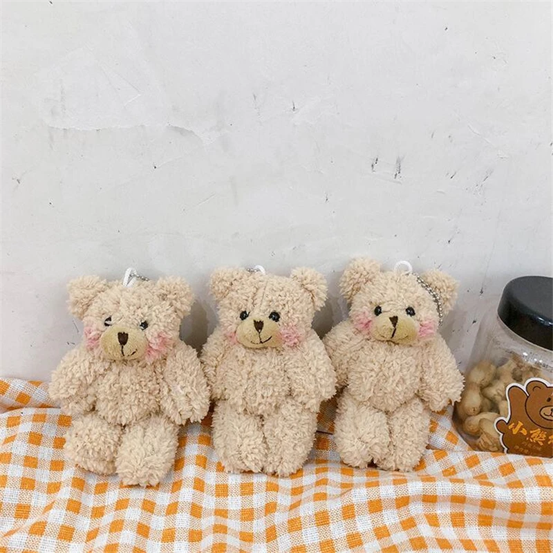 2 шт./лот Kawaii маленькие смешанные медведи плюшевые с цепочкой праздничная