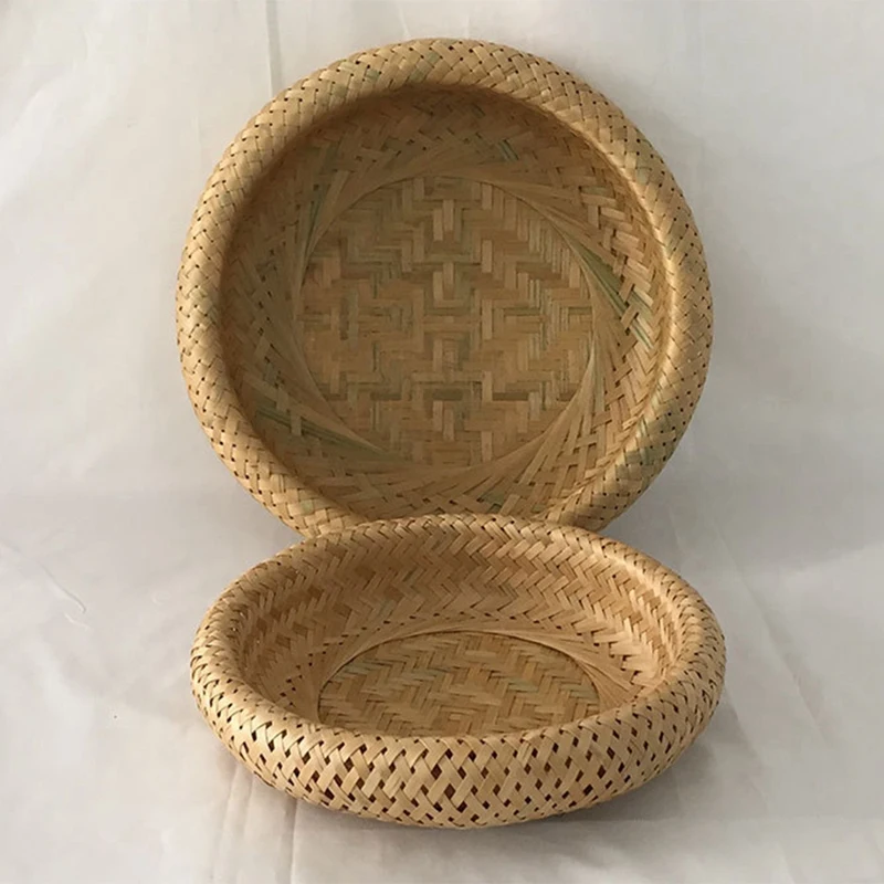 Семейная бамбуковая корзина кухонная еда пикник хлеб украшение для дома 2 набора