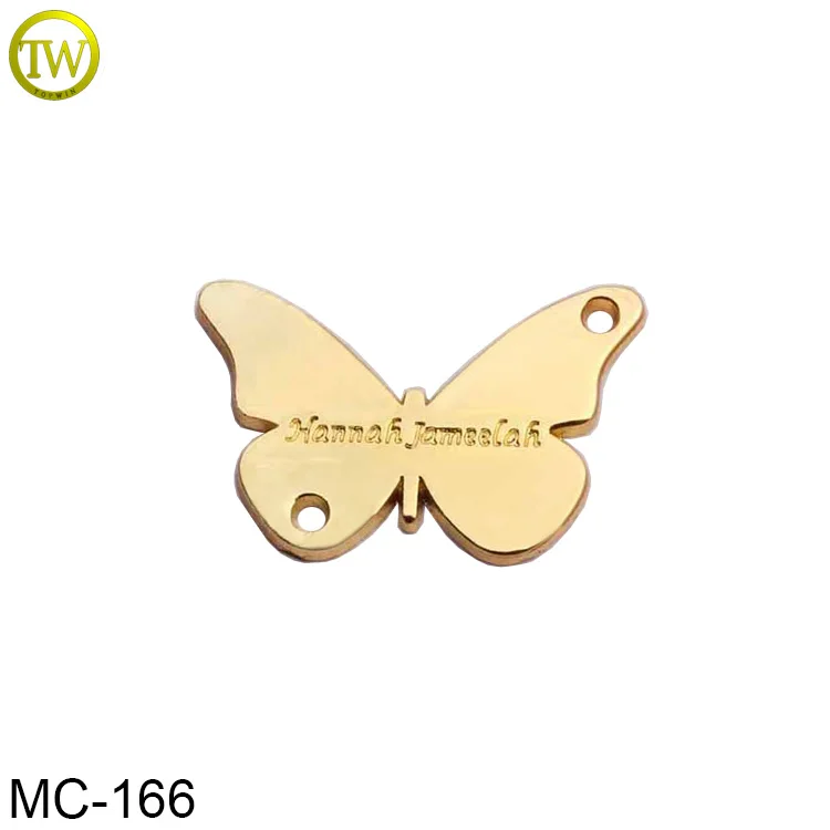 Персональное имя на заказ аксессуар для шарфа металлический бренд этикетка с