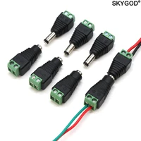 2 1x5 5mm dc connector power jack plug adapter 12v 5a malefemale power connector for cctv camera led strip