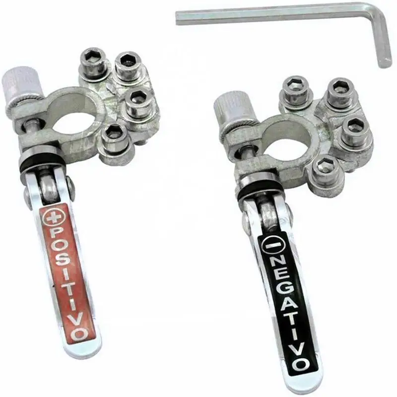 

1 Pair Car Terminal Toolless Quick Disconnect Battery Main Cable Post Terminal Shut-off Connectors Battery Sub-connection Clamp
