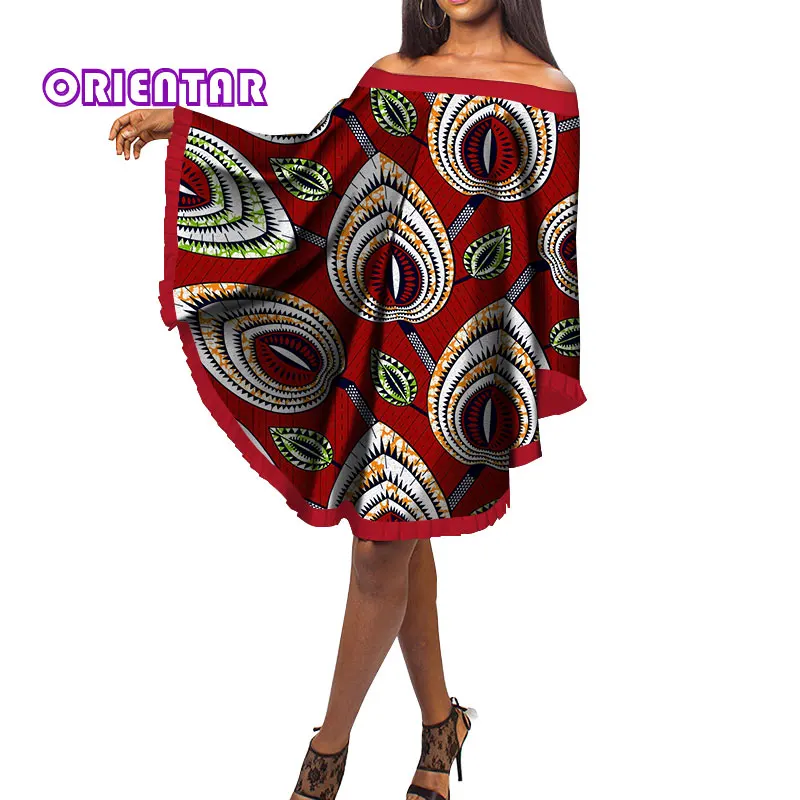 Комплект из обуви в африканском стиле платья для женщин с принтом рукав летучая