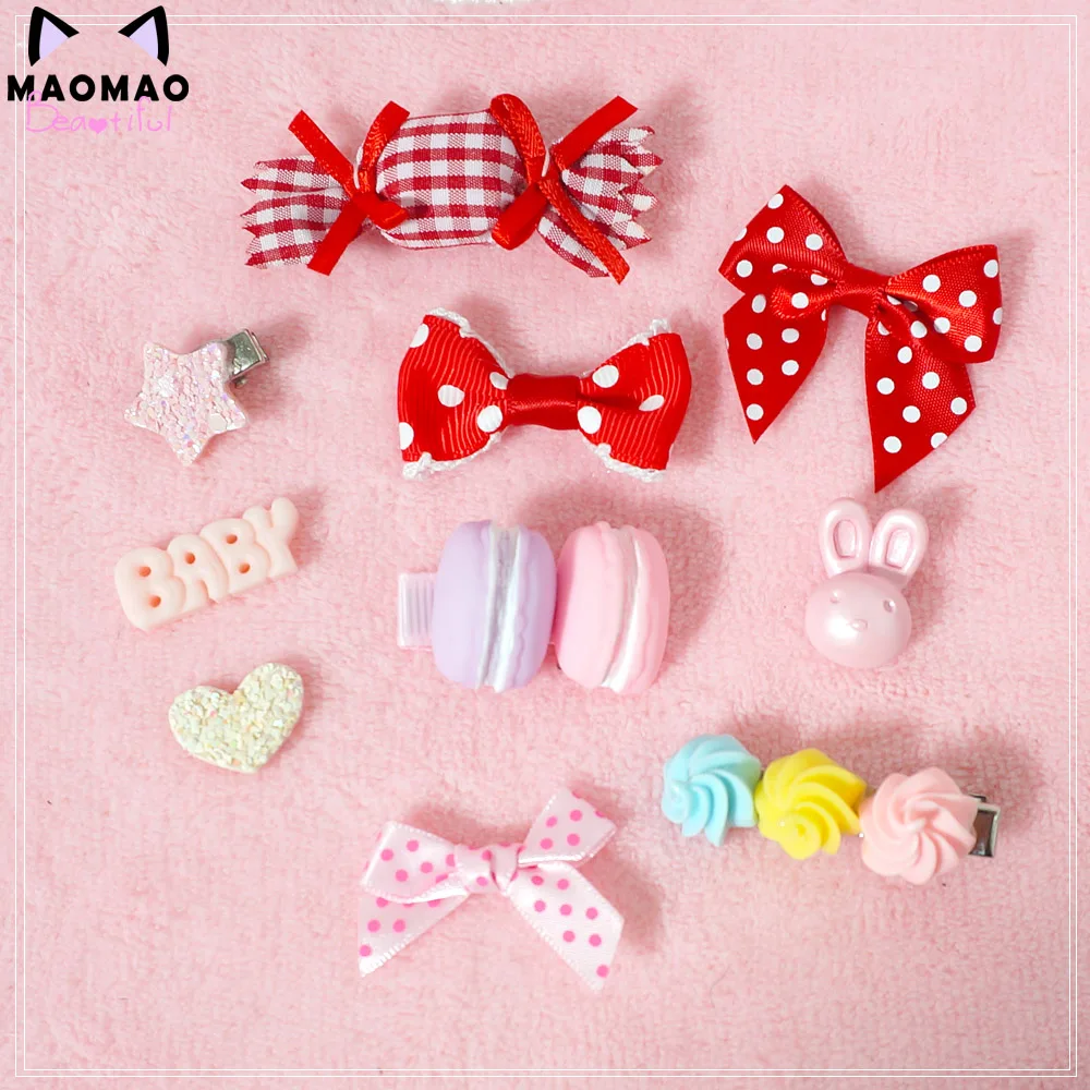 Ручная работа милые красные заколки в форме кошки Ba милая маленькая мама черная