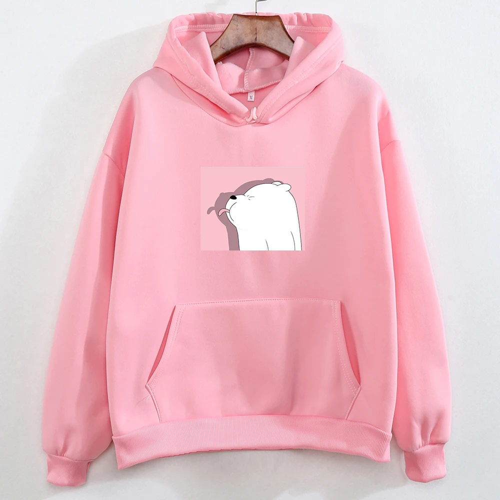 Hoodies Women Oversize Kawaii Print Kangaroo  Sweatshirts Hooded Harajuku Casual Vintage Korean Pullovers Women Sweetshirts
