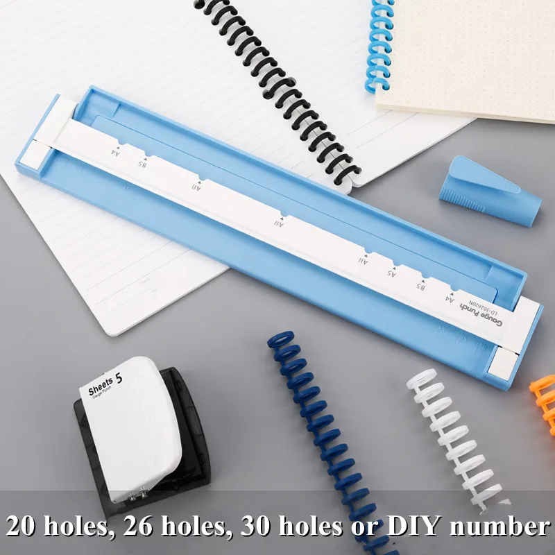

A4 Бумага 30 с овальным вырезом на B5 26 с овальным вырезом на A5 20-отверстие многофункциональная Дырокол зажим стержня Daolin записная книжка С ПЕР...