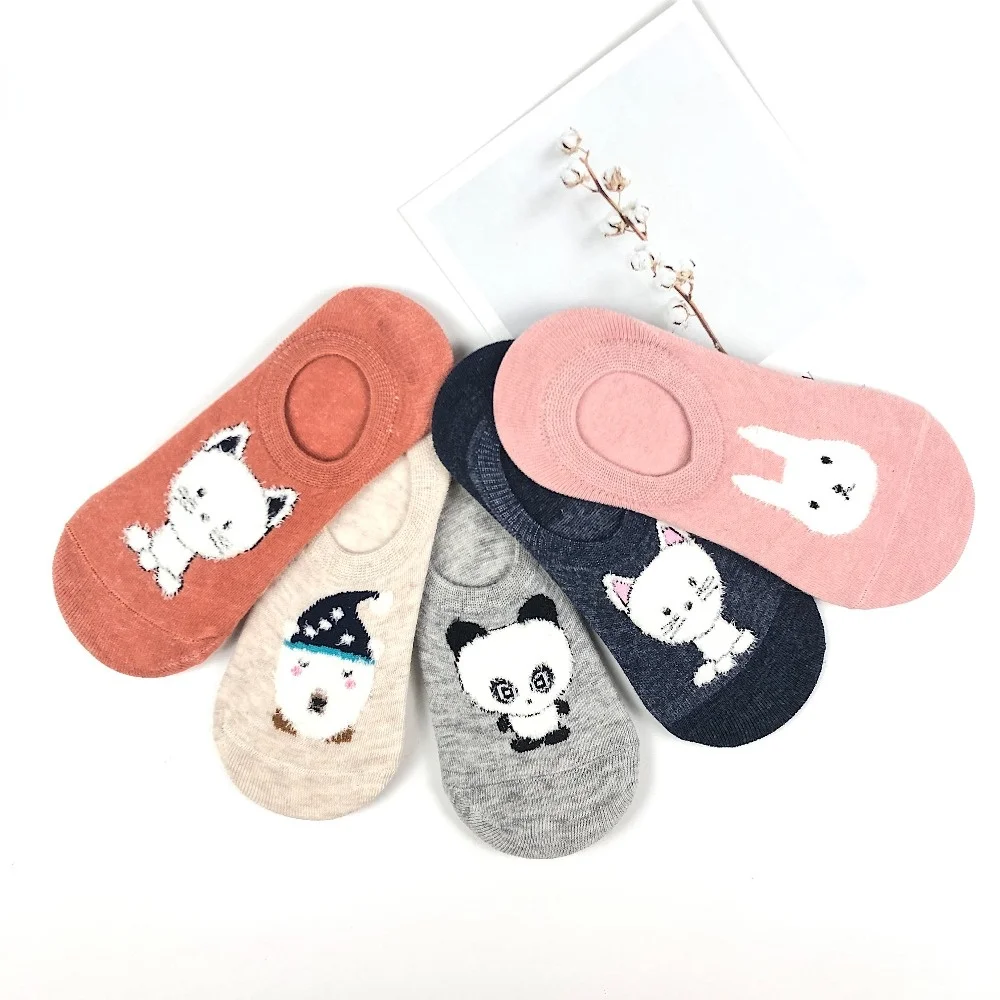 

1 пара, женские хлопковые носки с рисунком животных
