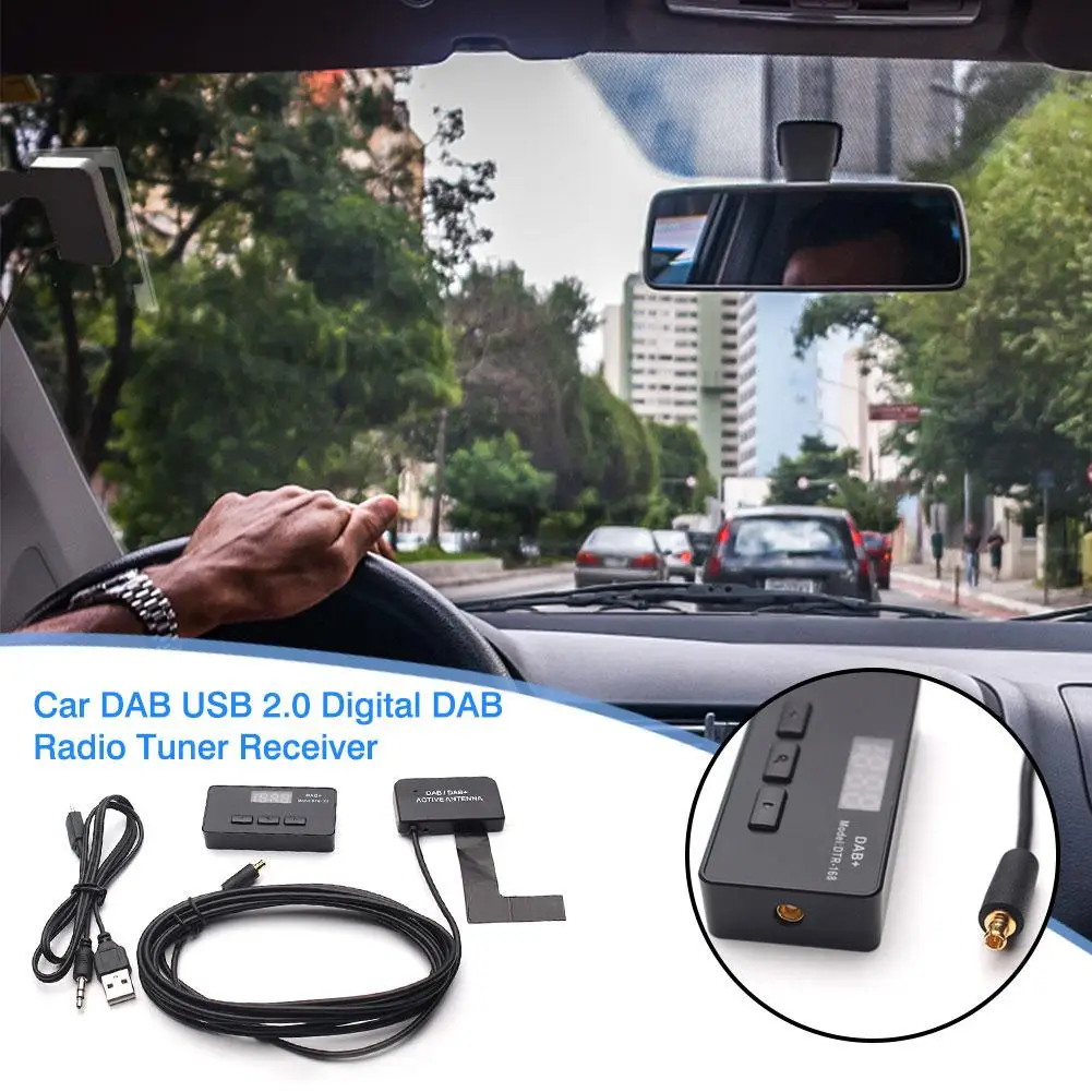 Автомобильный DAB USB 2 0 цифровой + радио тюнер приемник с антенной для 3 5 AUX в