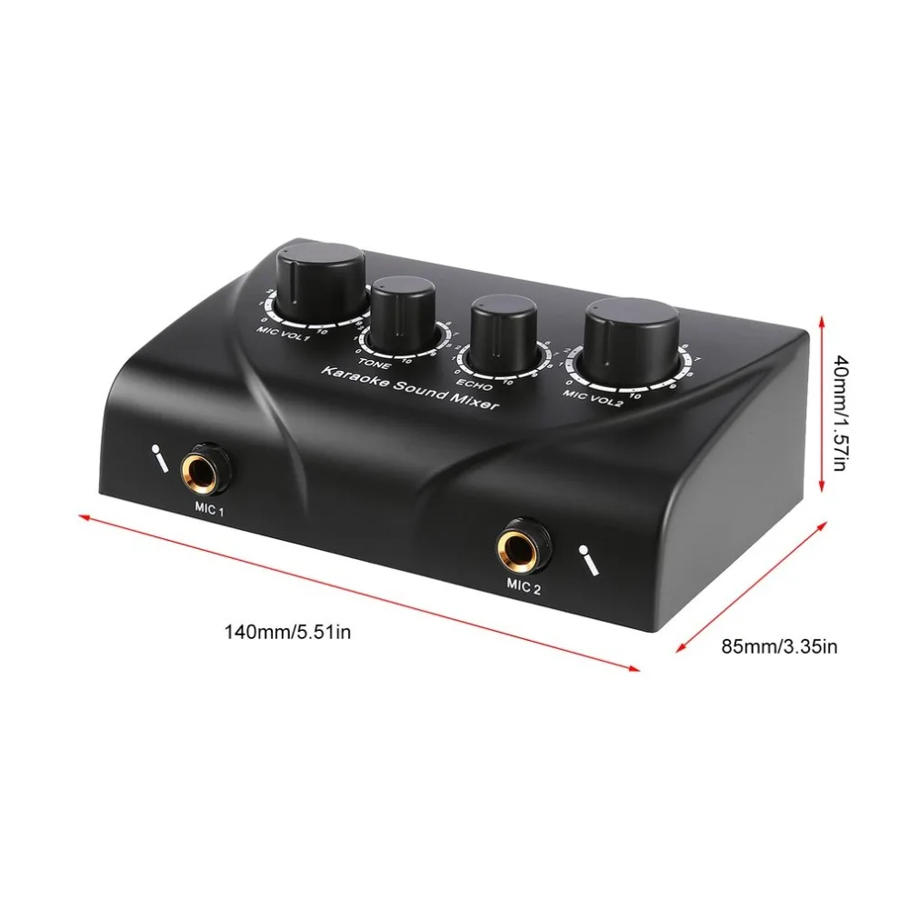 Karaoke Machine Professional Sound Mixer Mini Echo Digital Audio System Devices Microphone Console US Plugs | Электроника