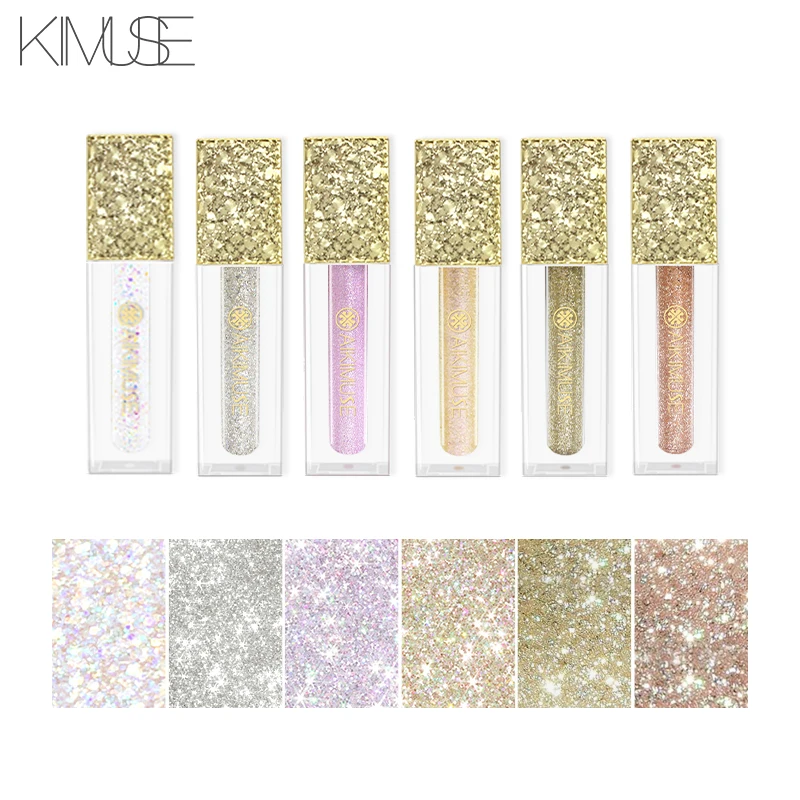 AIKIMUSE Diamond Glitter Eyeshadow Cream Long Lasting Waterproof White Silver Purple With Shiny Flakes Liquid 11146 |