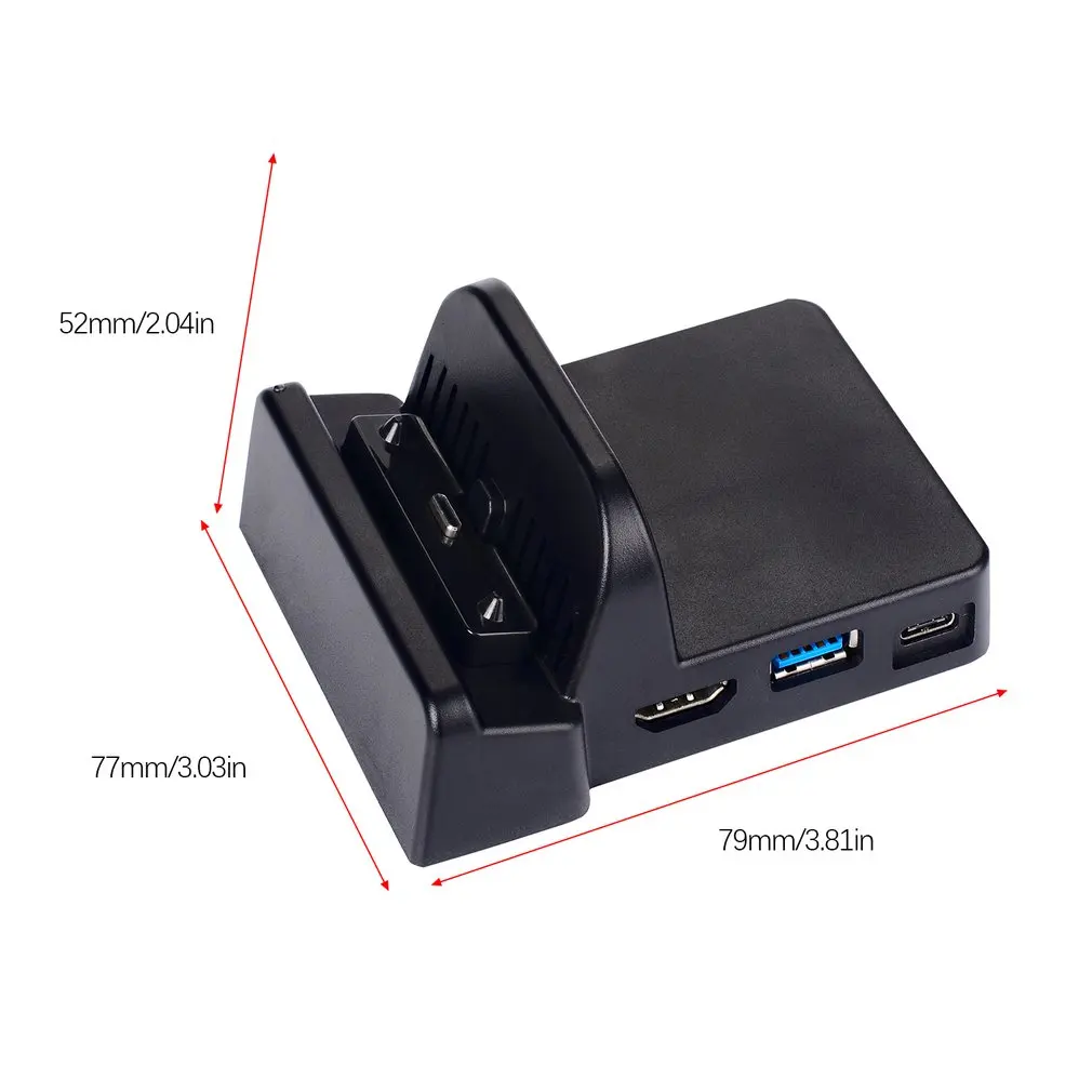 

Mini DIY Replacement Dock Case for Nintendo Switch Docking Station Portable 1 * Docking Station ABS 125*105*58mm ONLENY