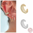 Женские серьги-каффы CANNER, серьги-циркониевый зажим из стерлингового серебра 925 пробы без проколов, Ювелирное Украшение, 1 шт.