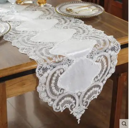 Европа вышитая настольная дорожка флаг покрытие стола кружева Элитные ТВ шкаф