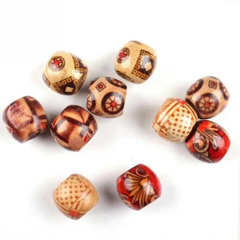 100 шт. круглые деревянные бусины маленькие размеры смешанные с большим