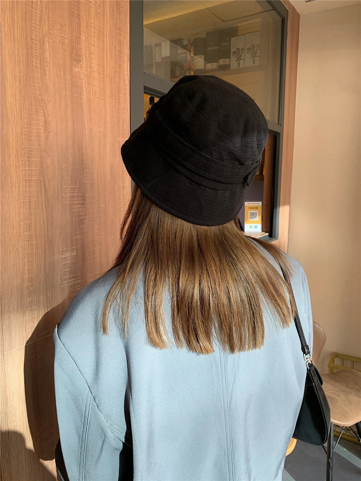 2021 New Japanese Breathable Fisherman Hat Female Spring and Summer Sun Shading Black Basin Hat Leisure Bucket Hat