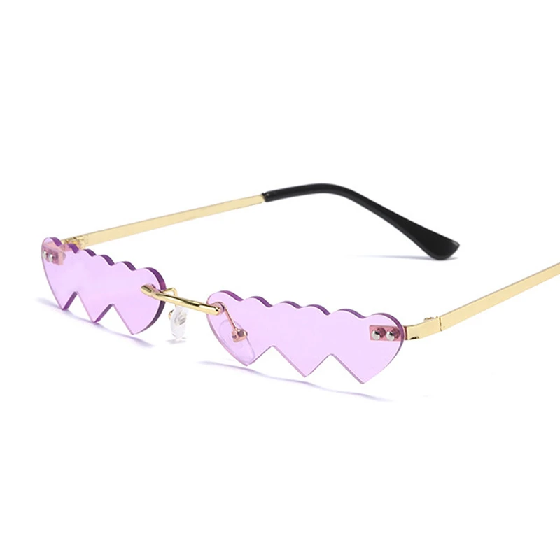 Солнцезащитные очки без оправы женские модные роскошные брендовые солнечные в