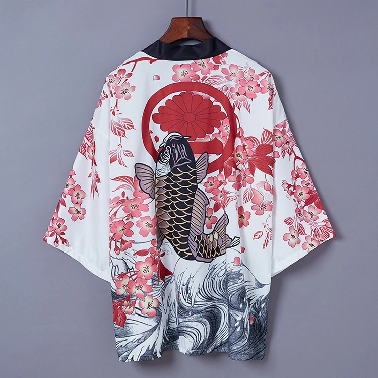 Женский кардиган пальто японское кимоно летний кардиган-кимоно Yukata женский свободный милый костюм