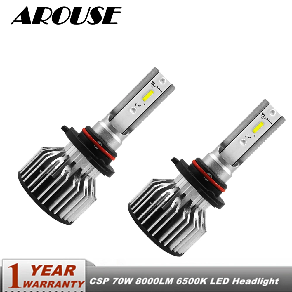 Автомобильные светодиодсветодиодный лампы AROUSE 9005 H4 H7 H11 H1 9006 H8 CSP для