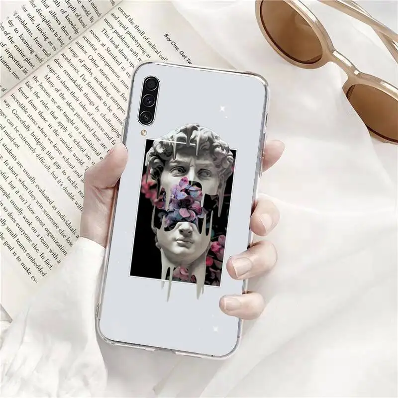 

Medusa David plaster art Phone Case Transparent For Samsung Galaxy A71 A21s S8 S9 S10 plus note 20 ultra