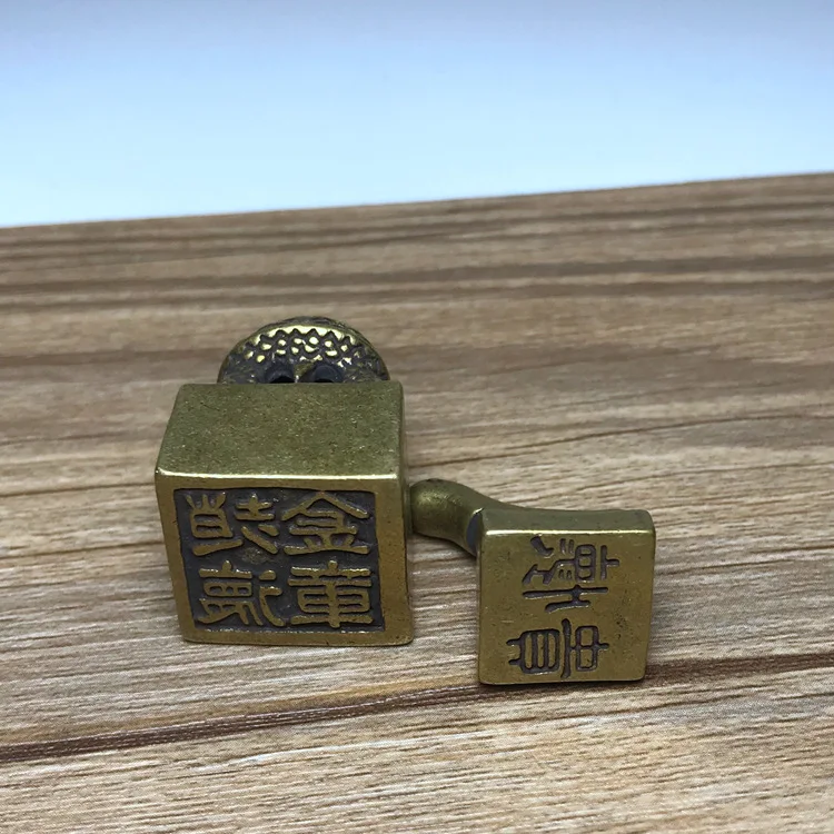

LAOJUNLU Copper Turtle Seal Imitation Antique Seal Live Parts Brass Turtle Imitation Antique Bronze
