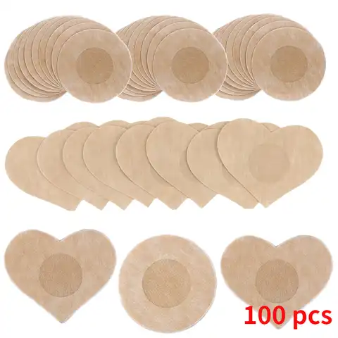 100pcs Women's Invisible Breast Lift Tape Overlays on Bra Nipple Stickers Chest Stickers Adhesivo Bra Nipple Covers Accessories