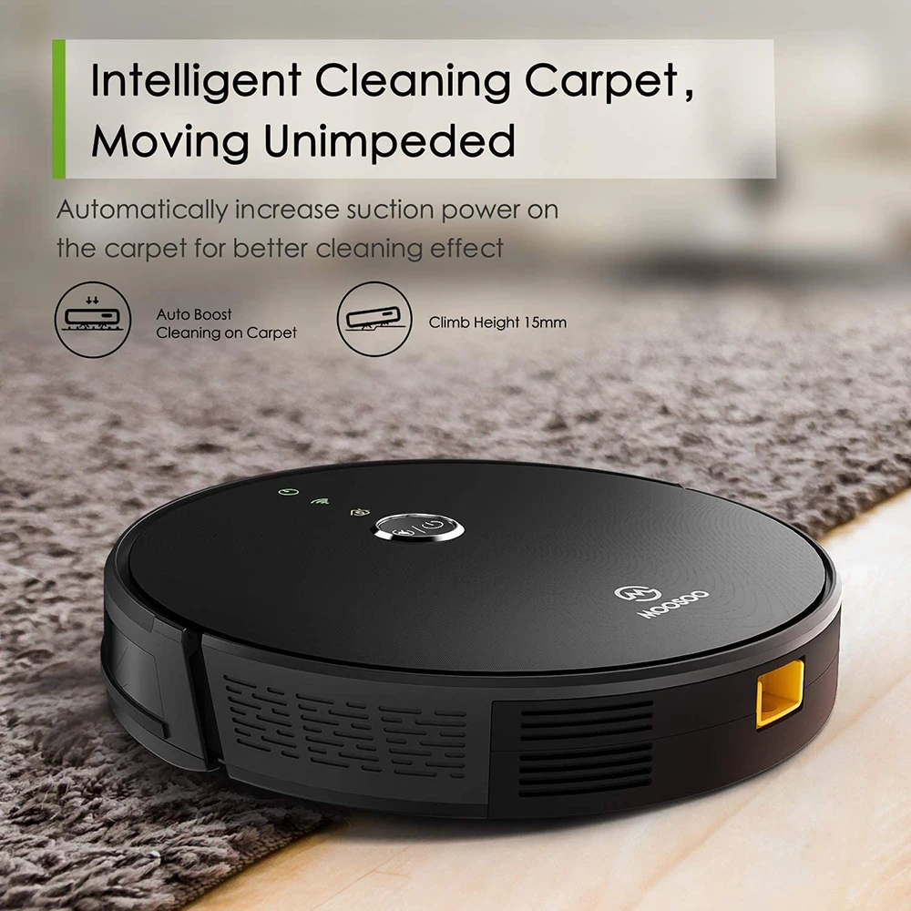 

MOOSOO RT30 Robot Vacuum Cleaner 2000Pa 120 Mins Gyroscope Navigation with Alexa Google Assistant APP Control WiFi Connection