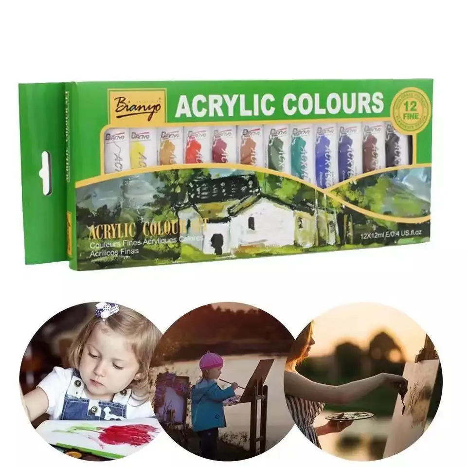 

Bianyo Watercolor Paint Essential Set 12 Vibrant Colors Lightweight and Portable Perfect for Budding Hobbyists Kids Adults