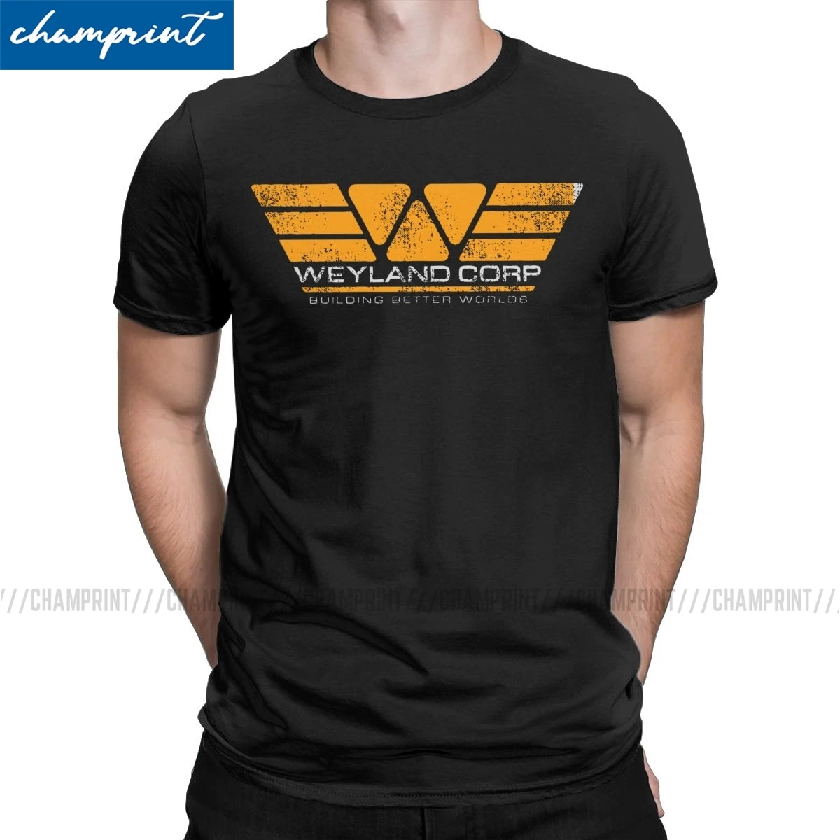 

Men's T-Shirts Weyland Corp Building Better Worlds Novelty Tee Shirt Aliens Alien Movie Yutani T Shirts Crew Neck Tops Party