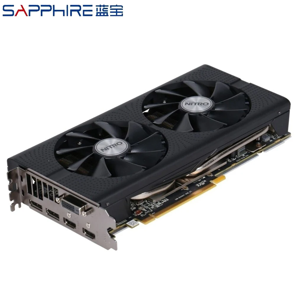 Видеокарта SAPPHIRE Radeon RX480 8 ГБ для игровых ПК на базе AMD GPU 256 бит GDDR5. Используется в компьютерах.