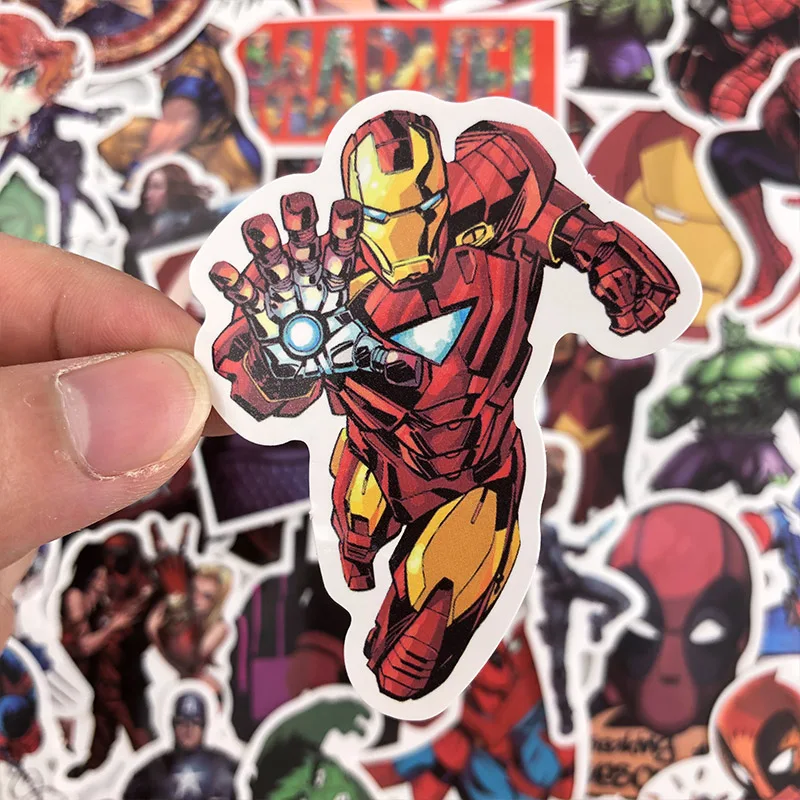 50 шт. милые водонепроницаемые наклейки s для MARVEL граффити наклейка для скейтборда багаж ноутбук блокнот "Гитара" автомобиль