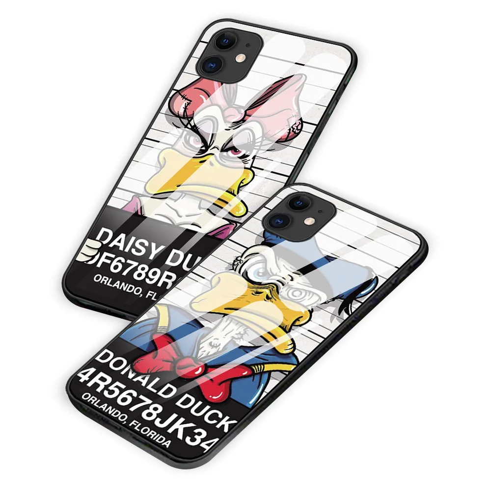 Funny Cartoon master criminal Cases For iphone 7 8 6 6S Plus Luxury Tempered Glass Phone cover 11 11Pro X XR XS MAX | Мобильные
