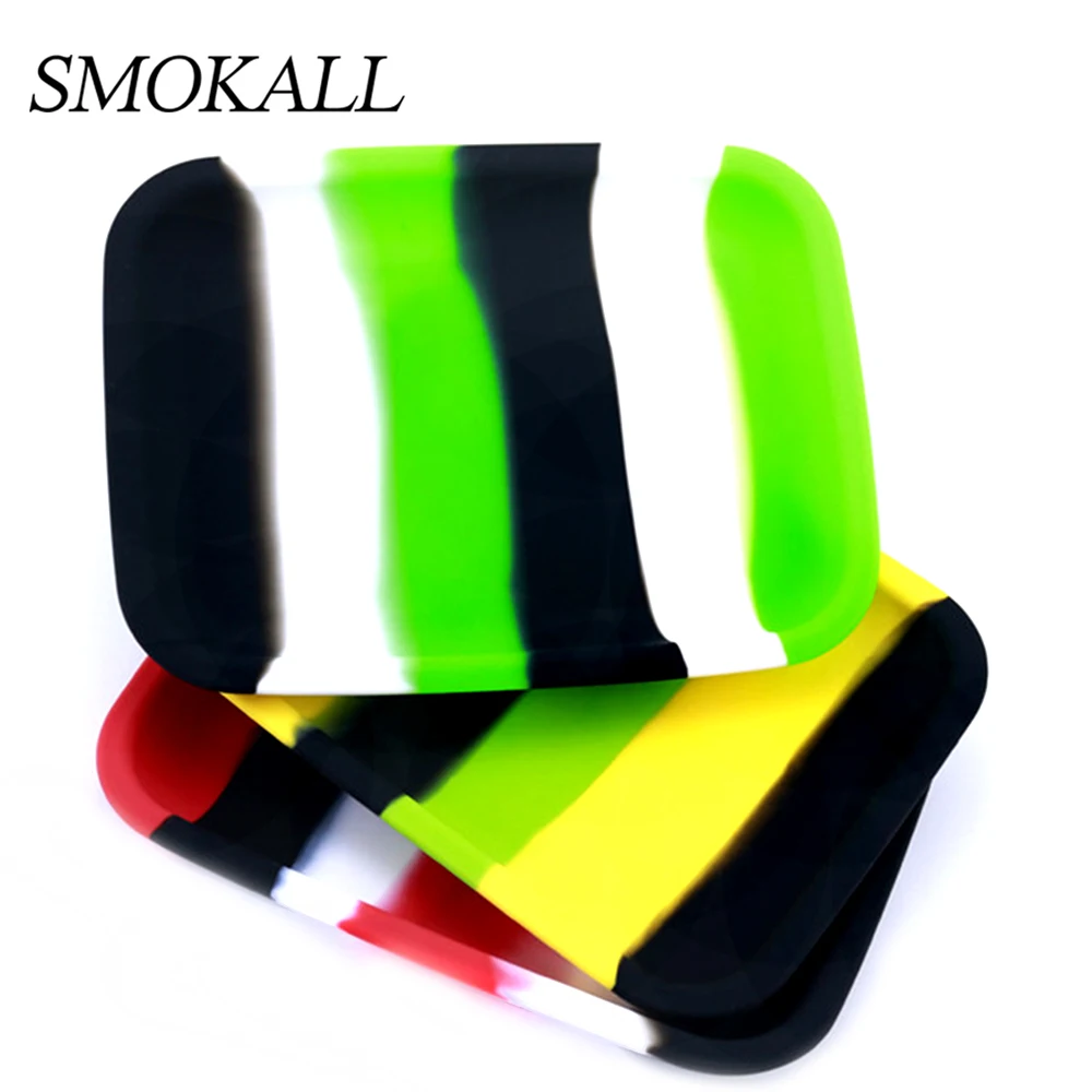 

10Pcs Silicone Tray Cigarette Rolling Paper Trays Tobacco Smoking Smoke Container Accessories Can Be Folded Multi-Color For Man