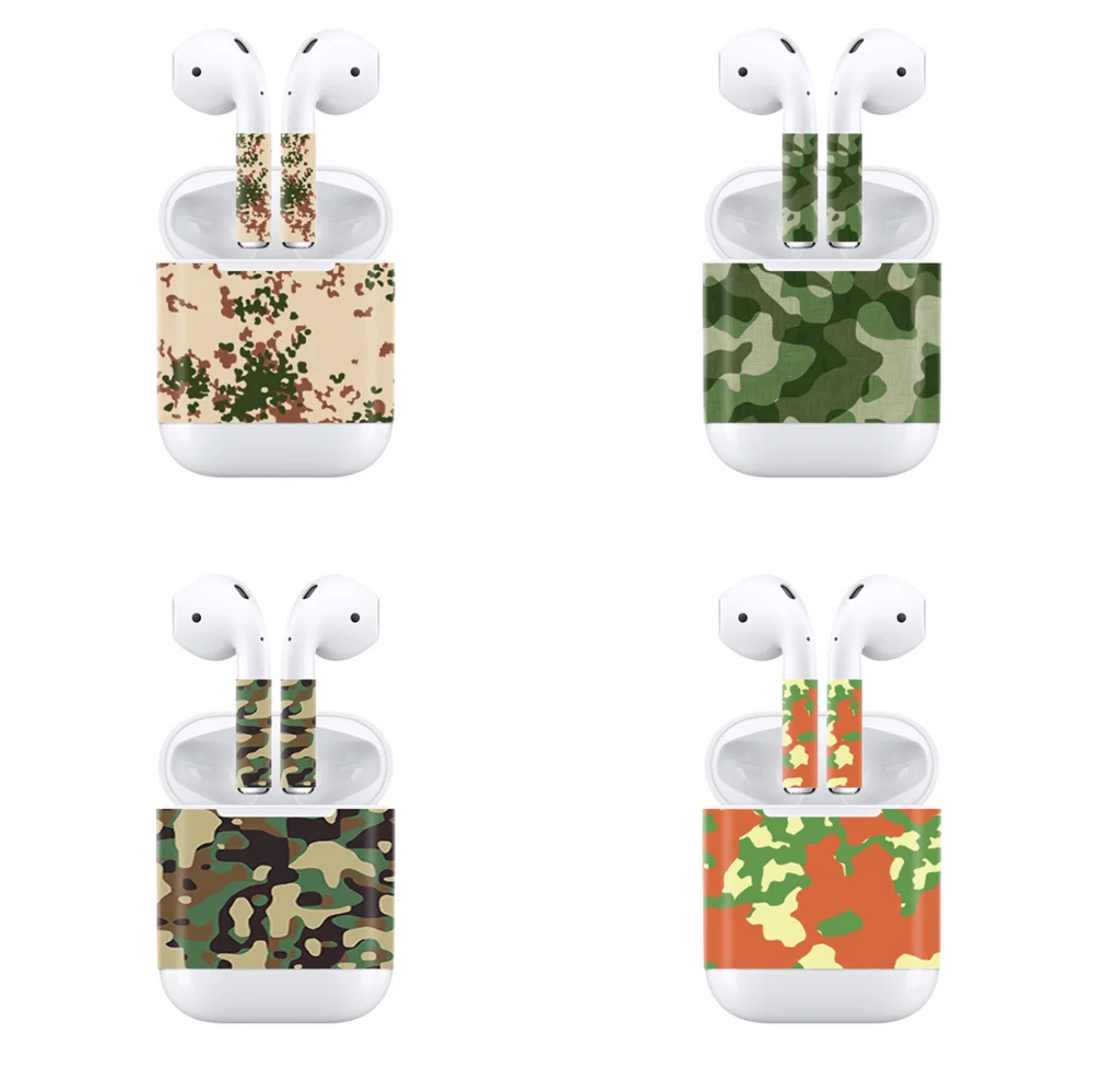 2 шт./лот виниловая наклейка с камуфляжным дизайном наушники для AirPod скины