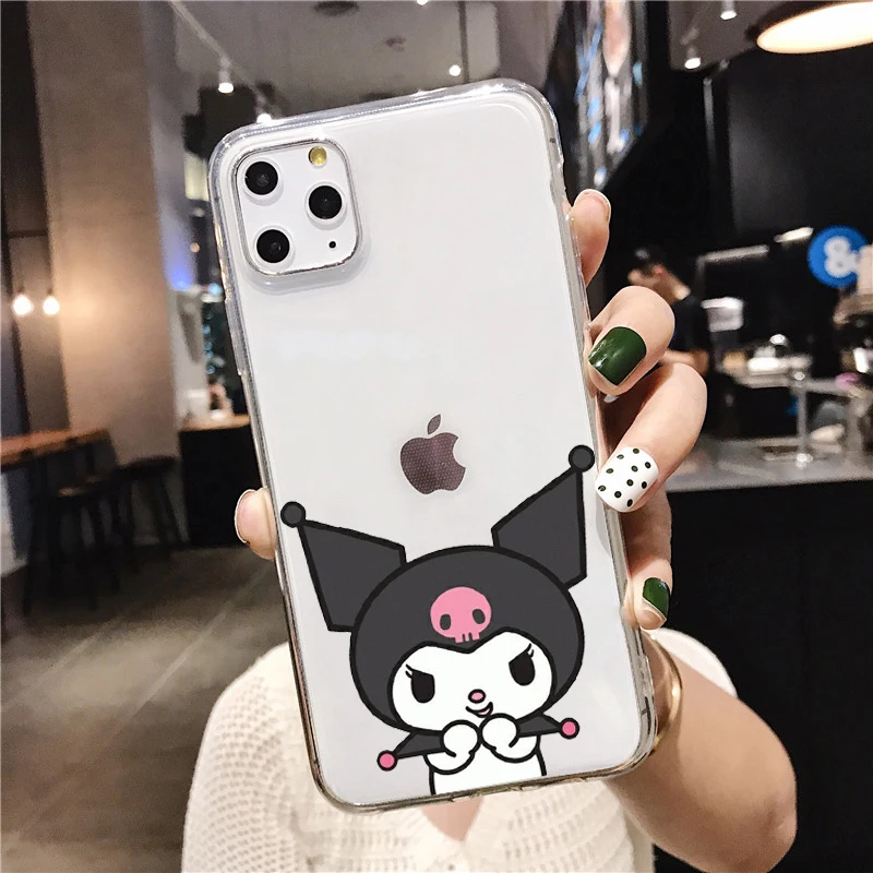 Kuromi милый прозрачный мягкий силиконовый чехол для телефона из ТПУ для iPhone 5 SE 6s 7 8 Plus X XR XS Max 11 11Pro 11Pro Max