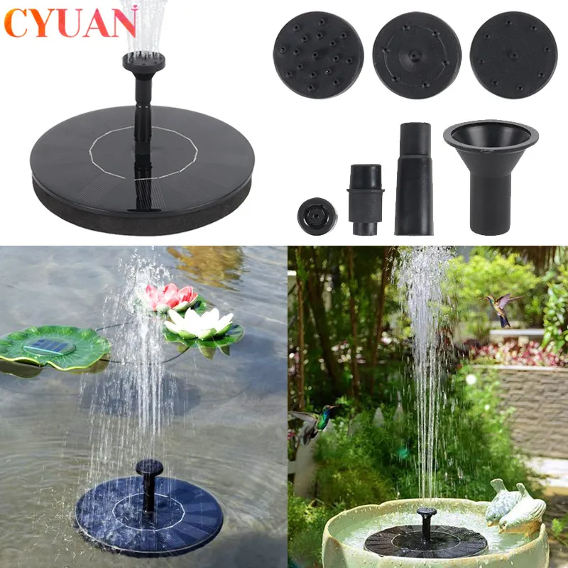 Floating Solar Fountain Garden Pool Pond Outdoor Decor Solar Panel Powered Fountain Solar Water Pumps Home Garden Decorations