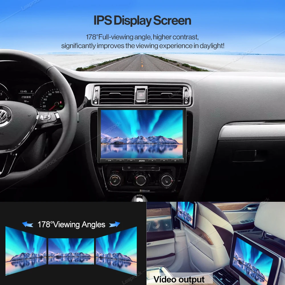 Leaprock A-F7G1A8PE Linux System 8inch 1DIN Car Radio Video Multimedia Player With Live Rear View and Bluetooth Phone Mirroring |