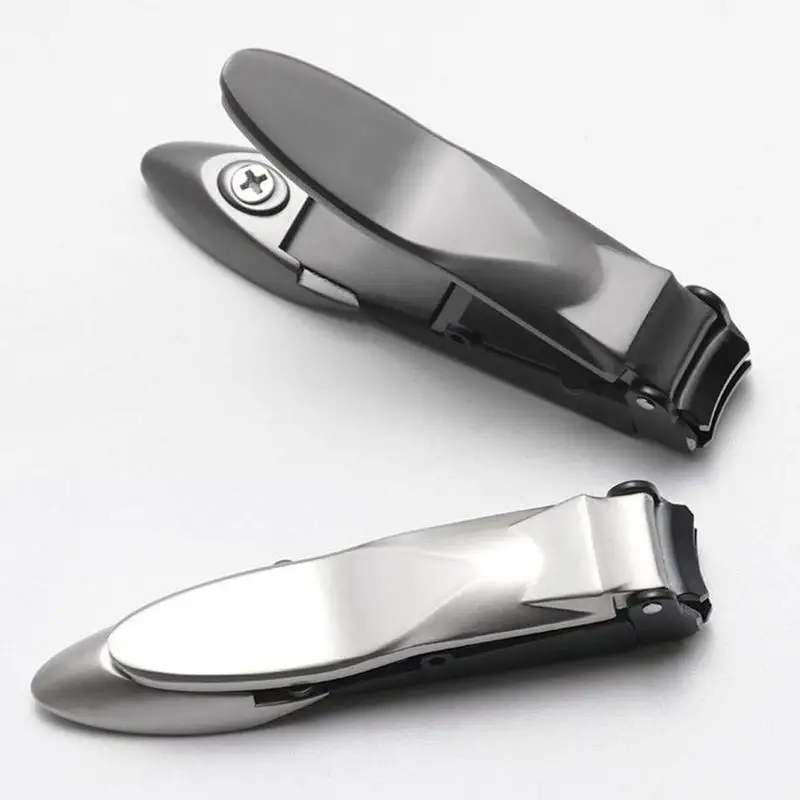 Nail Clippers with Catcher Toenail Cutter Catches Clippings Fingernails High Nail Toe Trimmer Professional Nail Qua C8W0