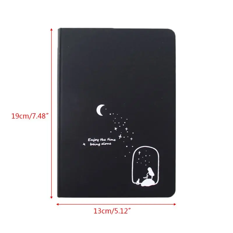 

Starry Sky Black Cardboard Notebook Planner Journals Agenda Organizer Travel School Office Supplies gift C26